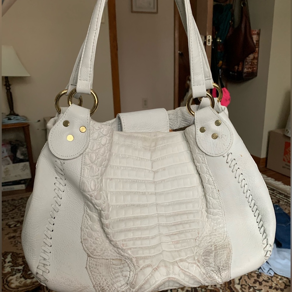 Chi by Falchi Genuine Leather Alligator Bag